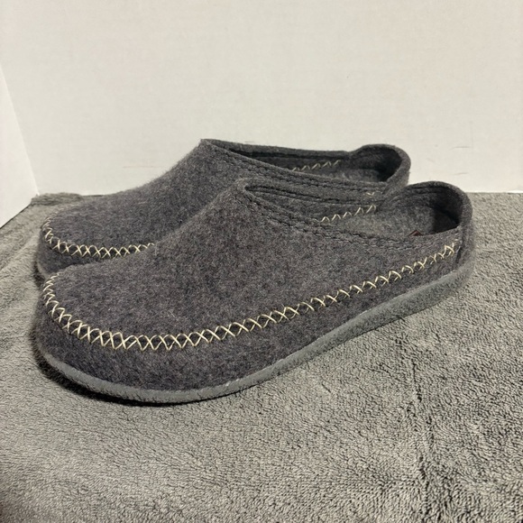 HAFLINGER CR Fletcher Wool Clog Blizzard Credo Gray Anthracite Men’s 10.5 44 - Picture 2 of 7